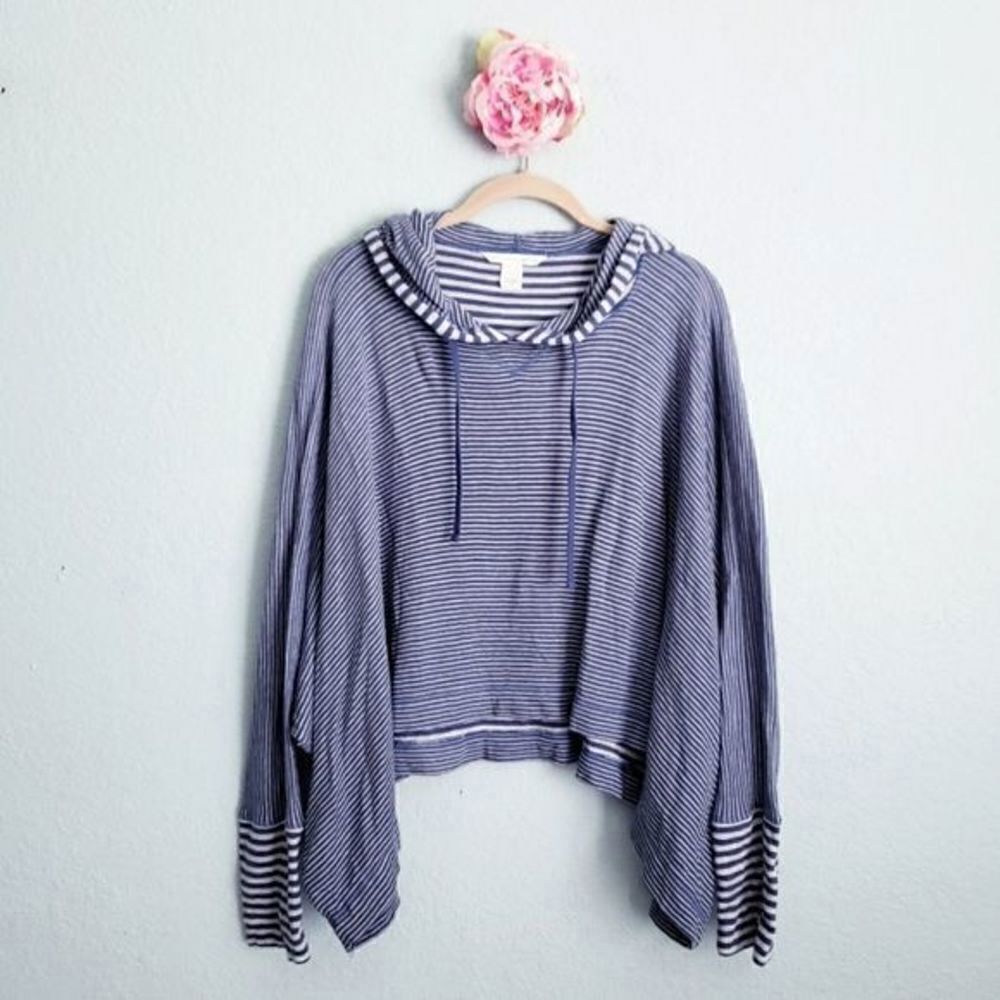Victoria's Secret Nautical Striped Oversized Dolman Hoodie